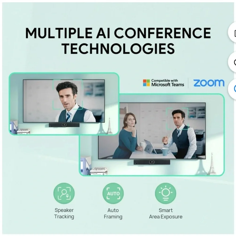 Ultra-Wide Video Conferencing Bar with Remote YEALINK UVC40 E2